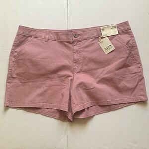 A.N.A Mid Rise Twill Shorts Pink Size 20 NWT